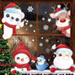 Hanylulu Decoraciones navideñas para ventanas, 9 estilos/192 PCS Pegatinas Calcomanías para ventanas DIY Papá Noel Reno Pingüino Muñeco de nieve Decoración navideña para ventanas Fiesta Escaparate Ventanas Puertas de vidrio Suministros (COMPRAR EN AMAZON)