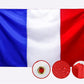 Hanylulu France Flag, Brightly Colored, Polyester with Brass Grommets Premium French Flag (3x5 Ft)