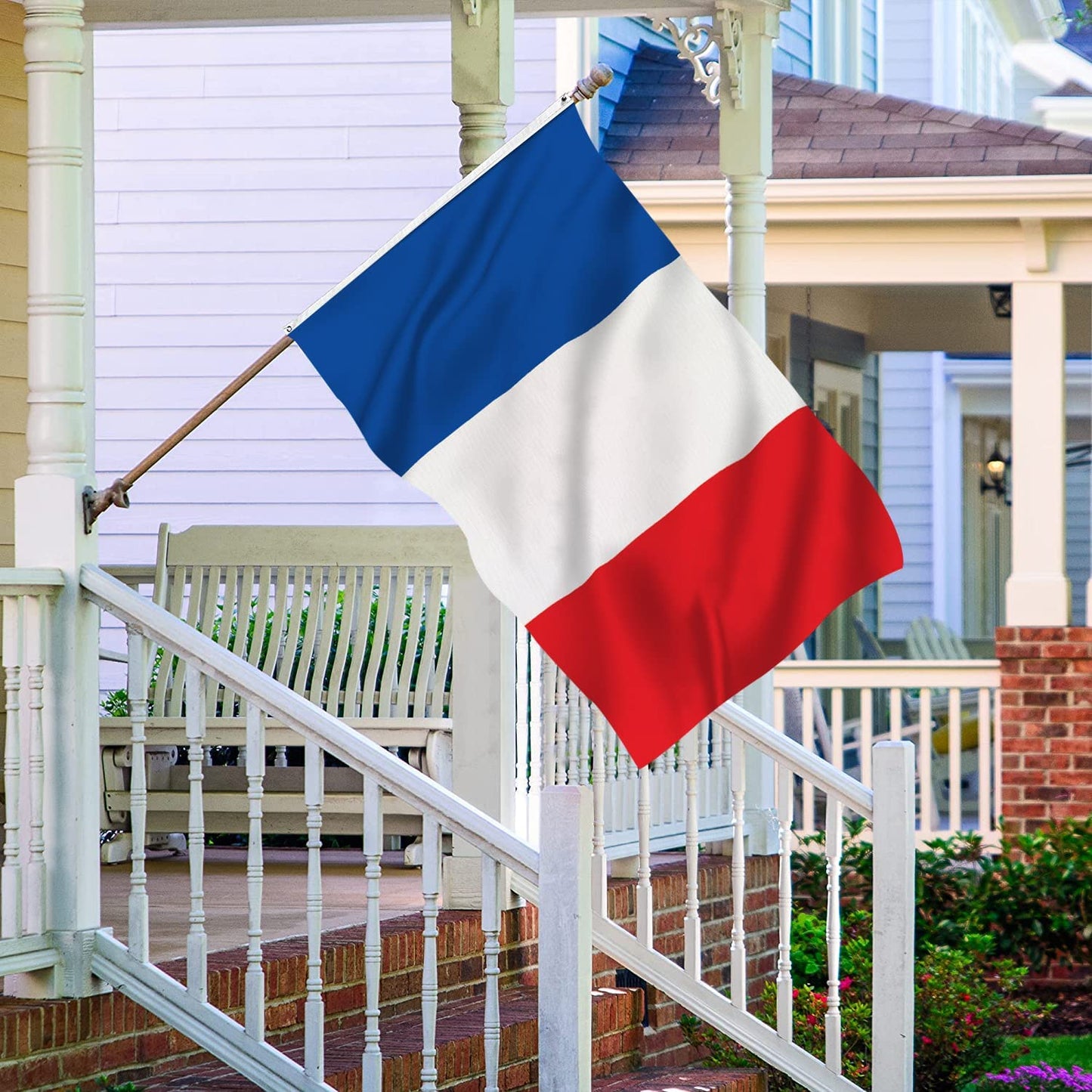 Hanylulu France Flag, Brightly Colored, Polyester with Brass Grommets Premium French Flag (3x5 Ft)